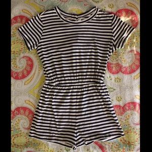 American apparel striped romper size M